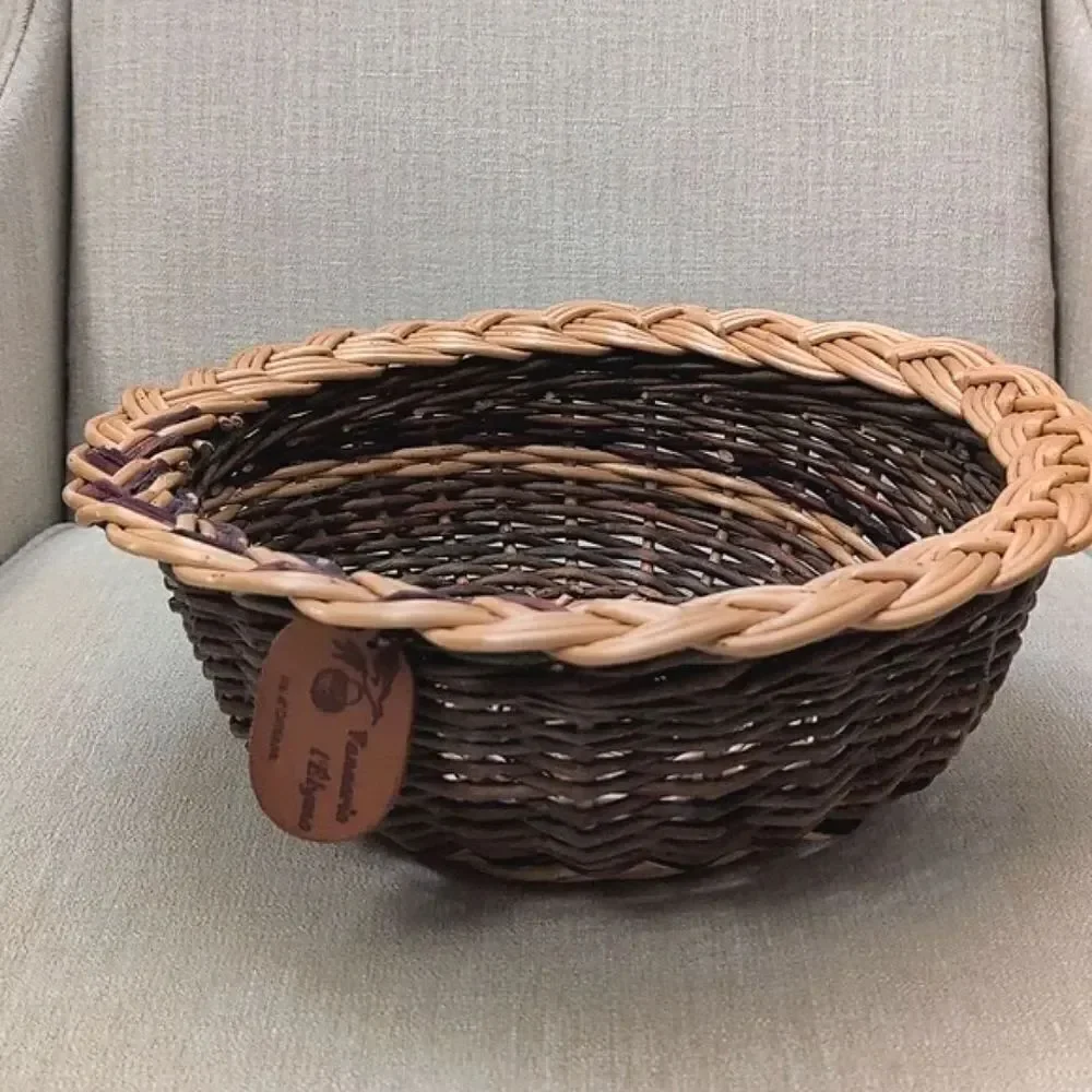 Vannerie L'Elyme Woven Wicker Basket Bowl